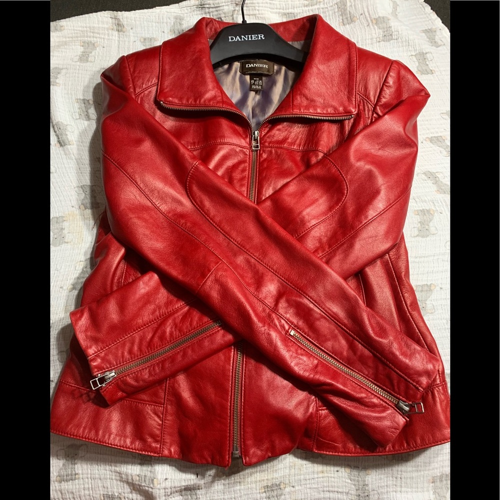 Daniel Authentic Leather-Red jacket